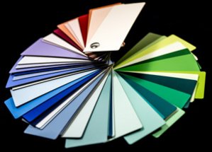 bunt Farbpalette auf schwarzem Hintergrund